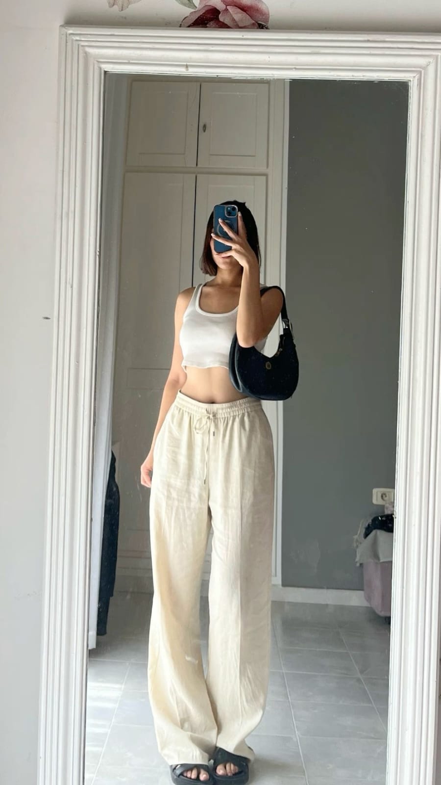 Beige Linen Pant