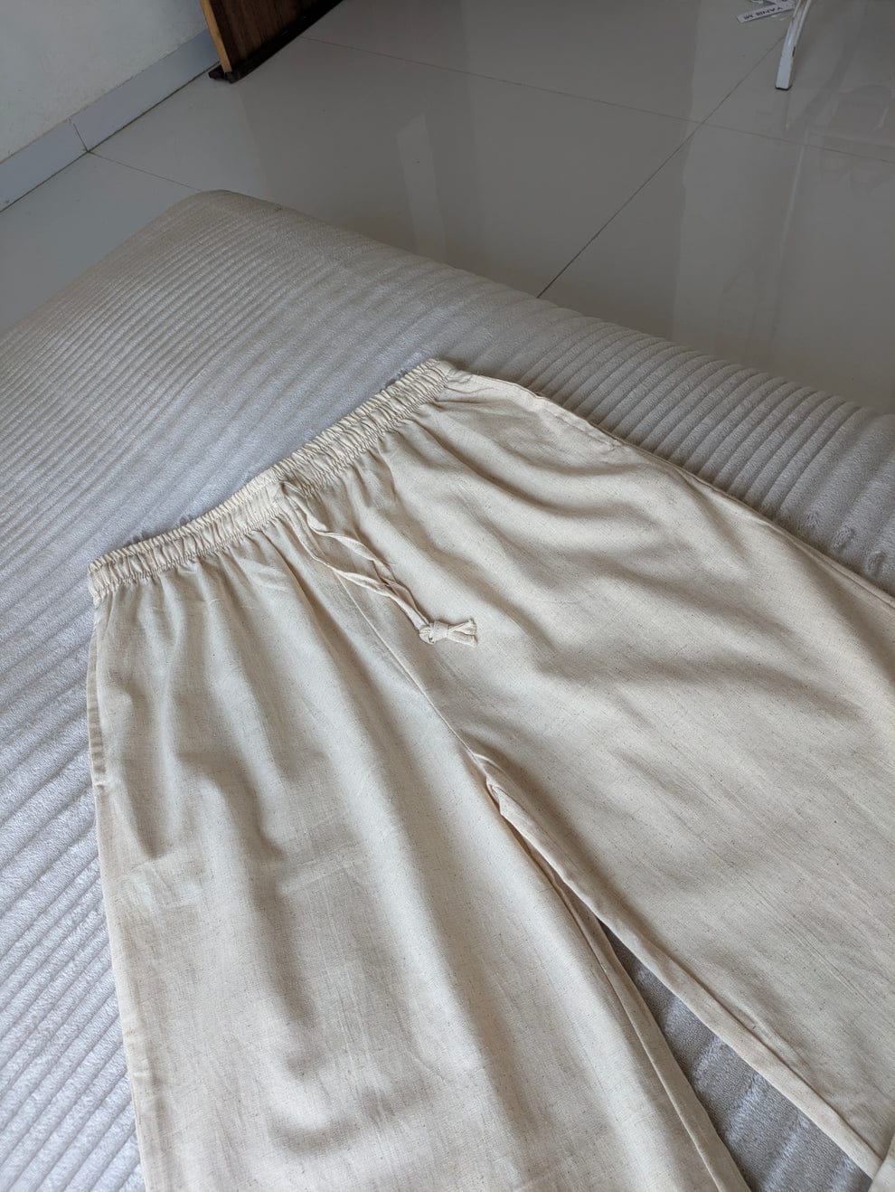 Beige Linen Pant
