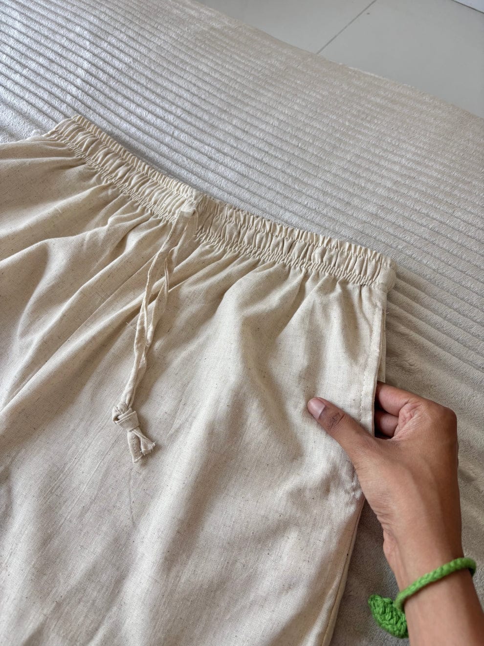 Beige Linen Pant