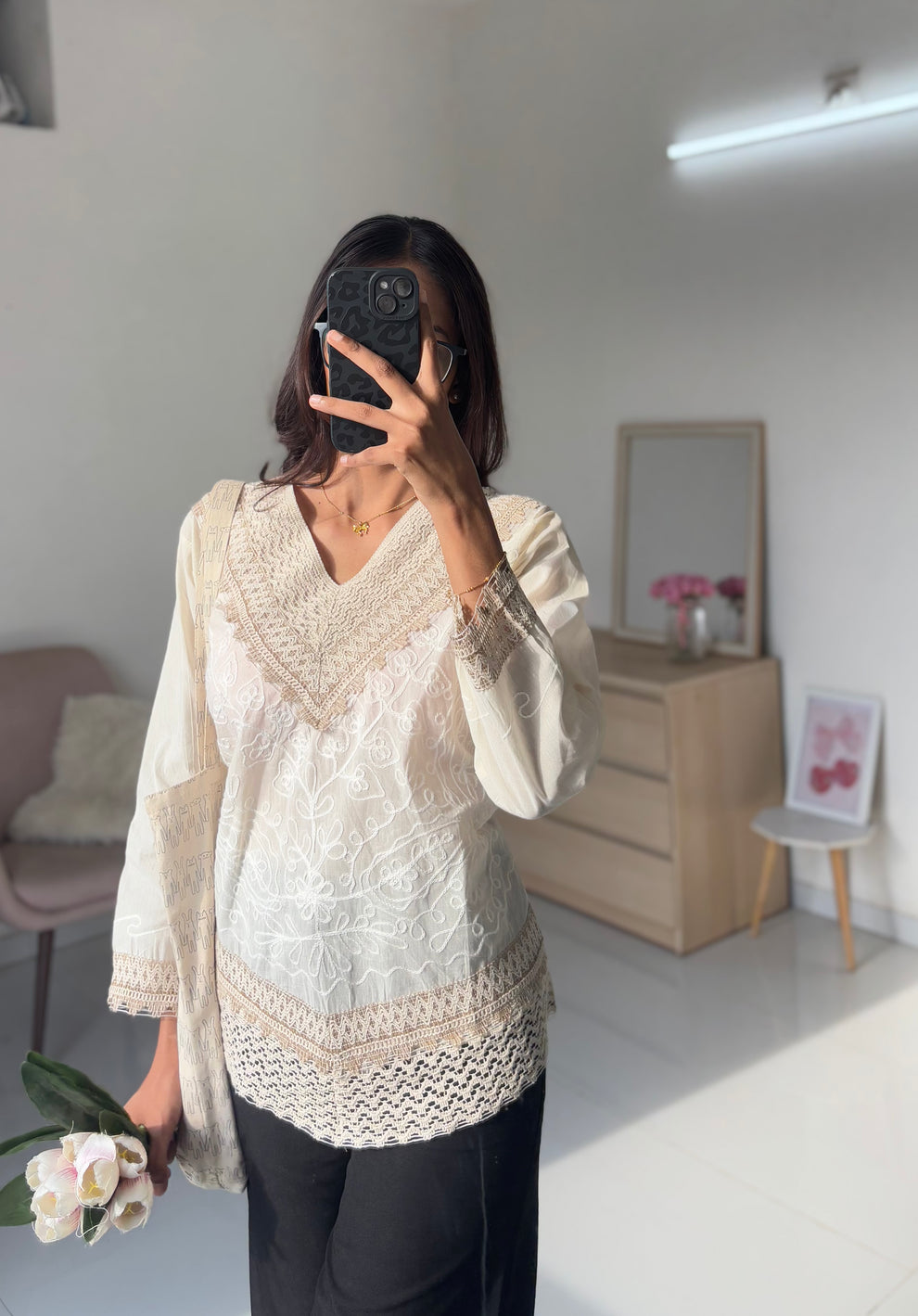 Golden Embroidery Kurti