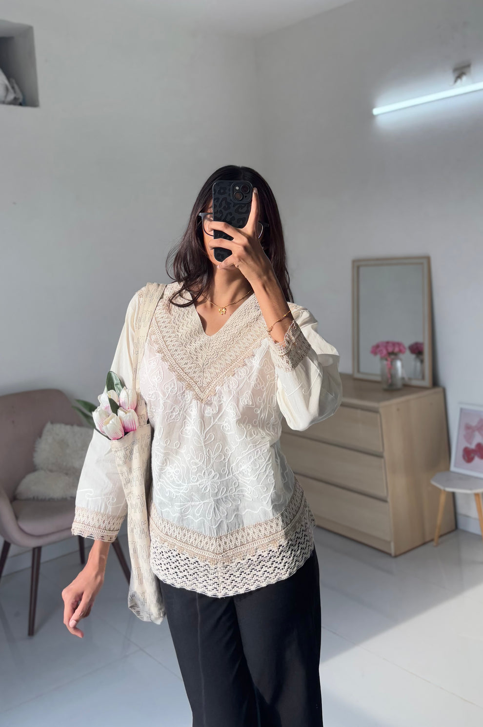 Golden Embroidery Kurti