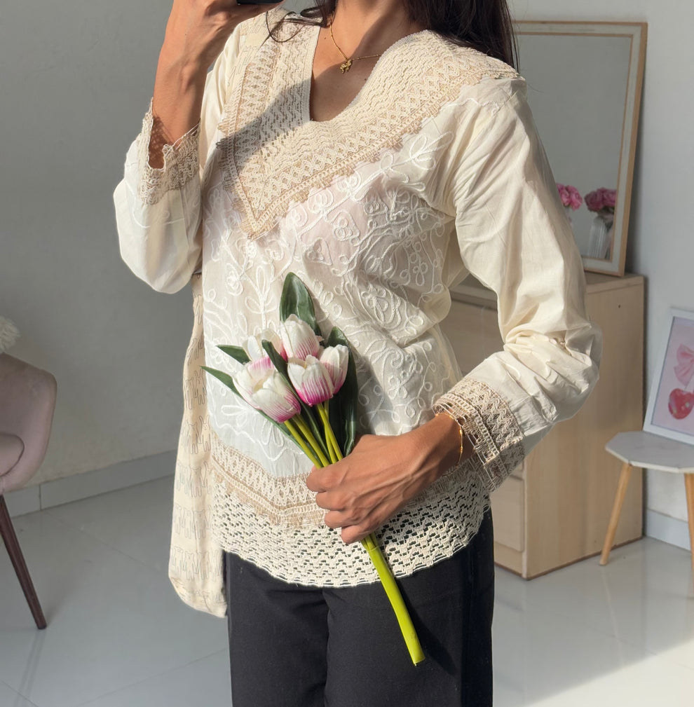 Golden Embroidery Kurti