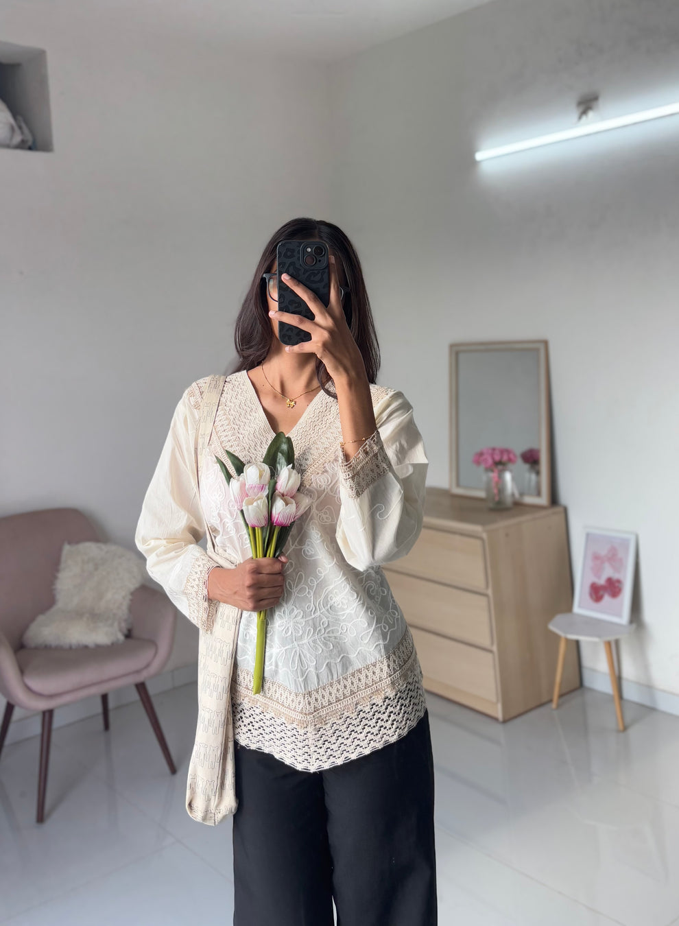 Golden Embroidery Kurti